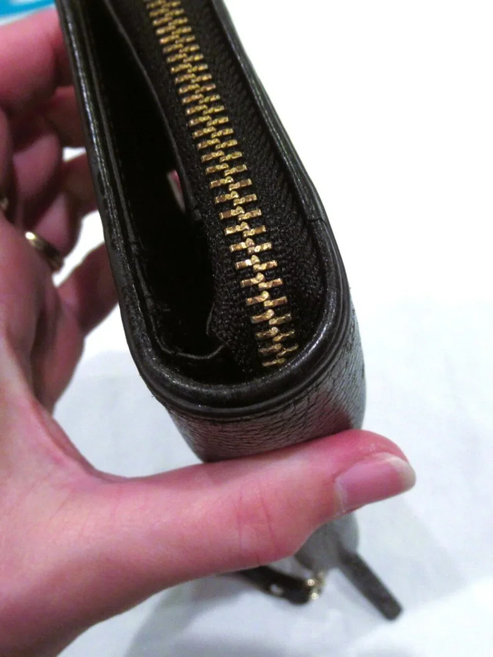 Kate Spade New York black leather wristlet / wallet